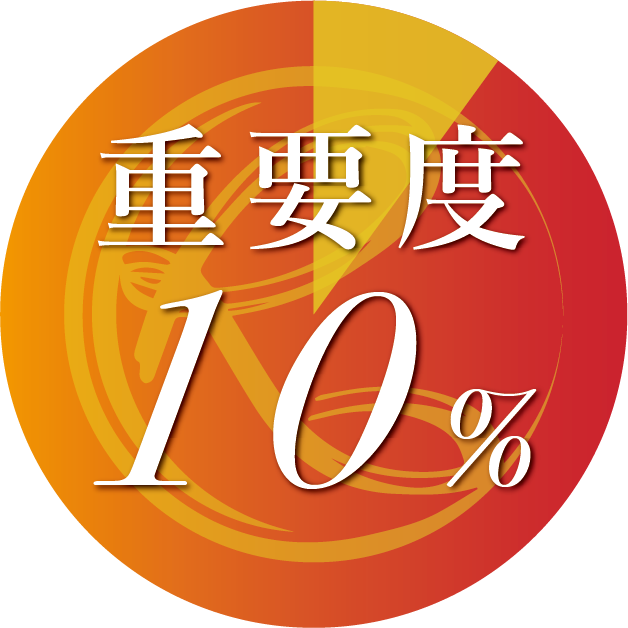 重要度10%